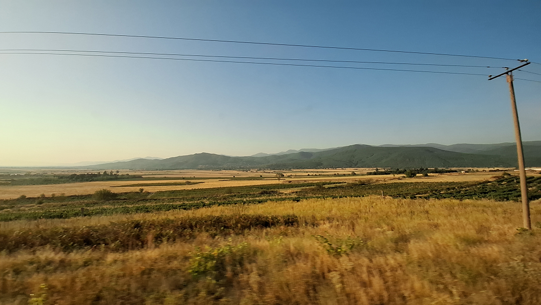 A view of the Bulgarian countryside during travel reveals open landscapes and natural contrasts.
